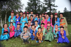 Scouts from Bayankhongor in costume.